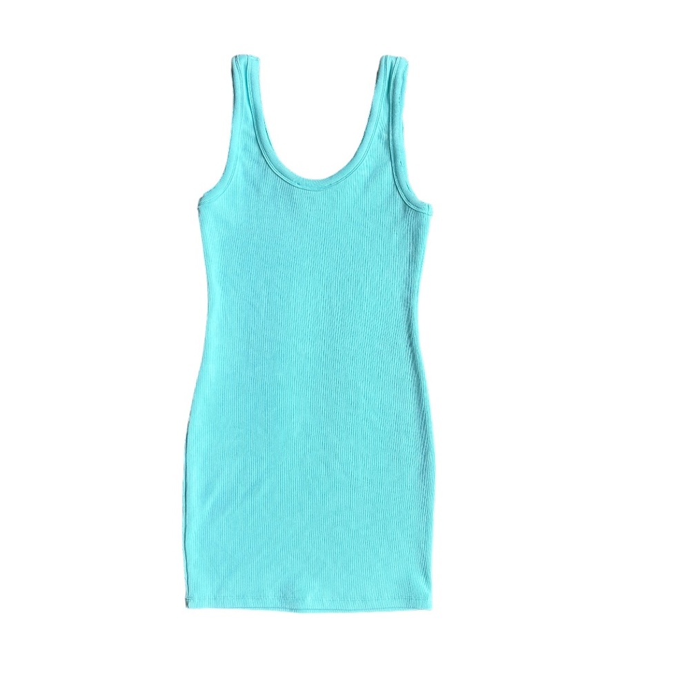 Signature 8 Rib Mini Tank Dress, Turquoise, See Photos for color